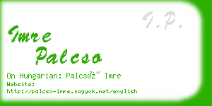 imre palcso business card